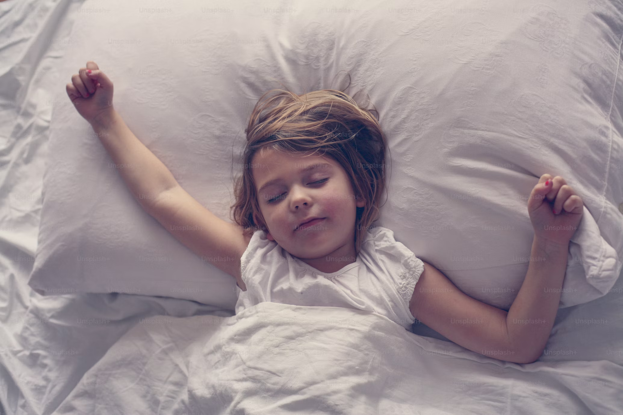 Girl sleeping natutrally peacefully